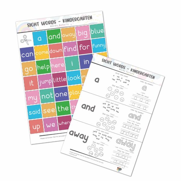1 Sight Words Pre-K Level