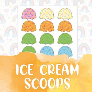 ICE CREAM SCOOPS-10 Counting Ice Cream Scoops