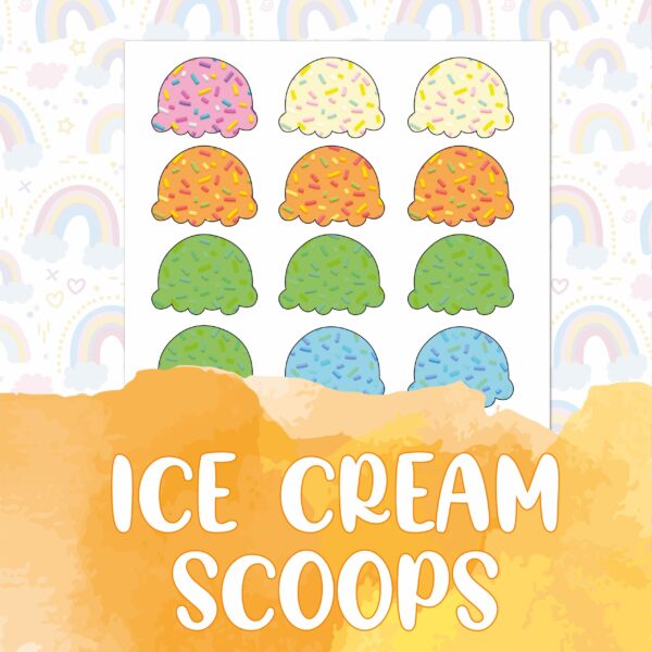 ICE CREAM SCOOPS-10 Counting Ice Cream Scoops