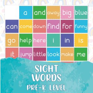 PORTADA Sight Words Pre-K Level