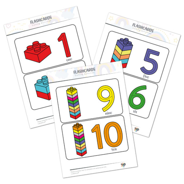 FLASHCARDS NUMBERS-51 Duplo Flashcards