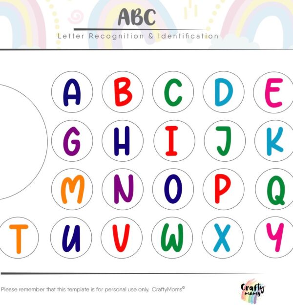 ABC's Magnetic Game Template