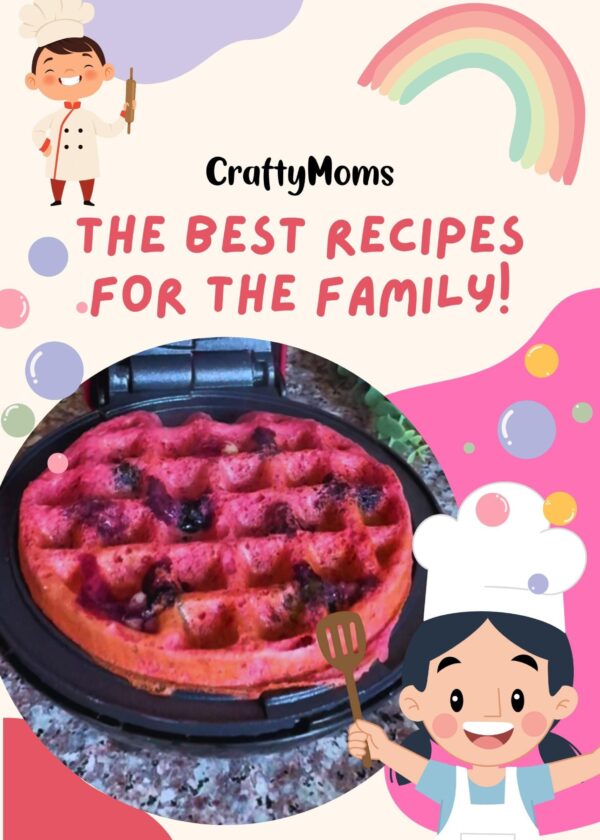 Homemade Pink Waffles